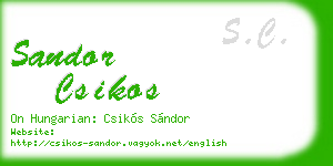 sandor csikos business card